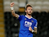 Leicester City's James Maddison celebrates scoring their fourth goal on July 20, 2022