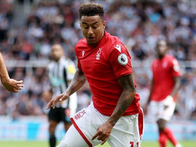 Jesse Lingard in action for Nottingham Forest on 6 August 2022