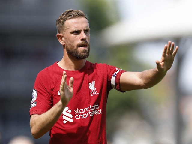 Jordan Henderson in action for Liverpool on August 6, 2022