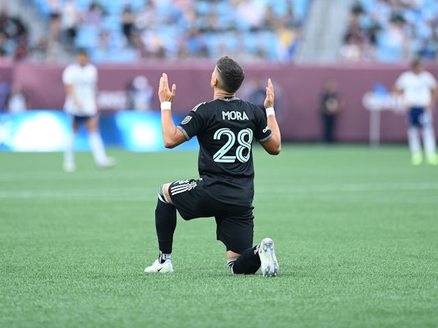 Joseph Mora playing for Charlotte FC on 3 August 2022
