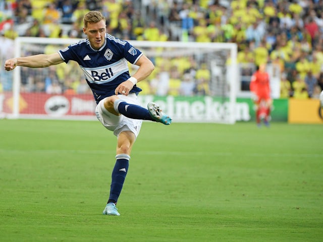 Julian Gressel in action for Vancouver Whitecaps on July 30, 2022