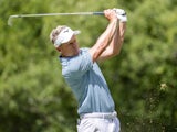 Luke Donald playing at the Rocket Mortgage Classic in July 2022.
