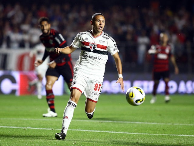 Marcos Guilherme in action for Sao Paulo on August 6, 2022