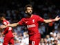 Mohamed Salah celebrates scoring for Liverpool on August 6, 2022
