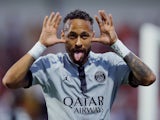 Neymar celebrates scoring for PSG on August 6, 2022