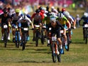 New Zealand's Sam Gaze heads the field during the opening stages of the men's mountain biking race at the 2022 Commonwealth Games.