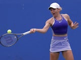 Simona Halep in action at the Washington Open on August 1, 2022