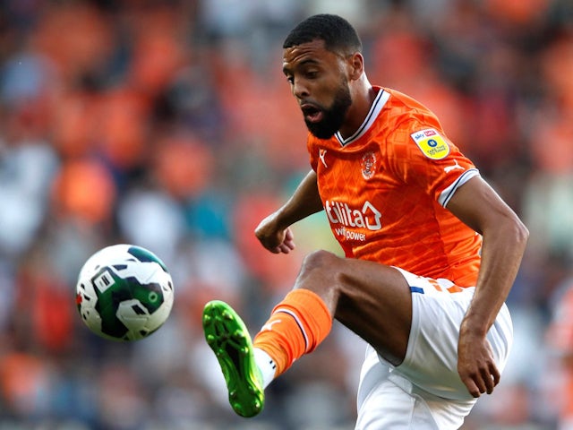 CJ Hamilton in action for Blackpool on August 9, 2022
