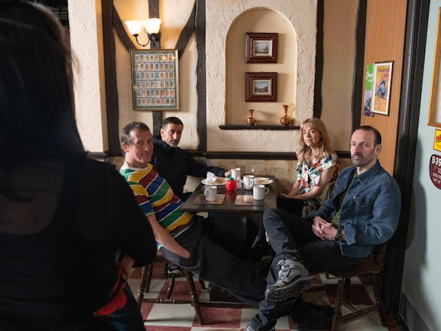 Toyah, Peter, Spider and Griff on Coronation Street on August 31, 2022