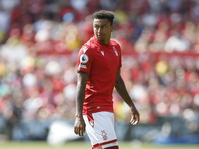 Jesse Lingard in action for Nottingham Forest on August 14, 2022