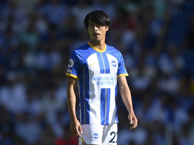 Kaoru Mitoma in action for Brighton & Hove Albion on August 13, 2022
