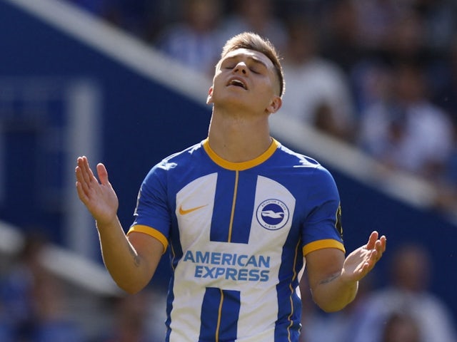 Leandro Trossard in action for Brighton & Hove Albion on August 13, 2022
