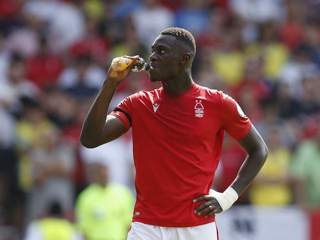 Moussa Niakhate in action for Nottingham Forest on August 14, 2022