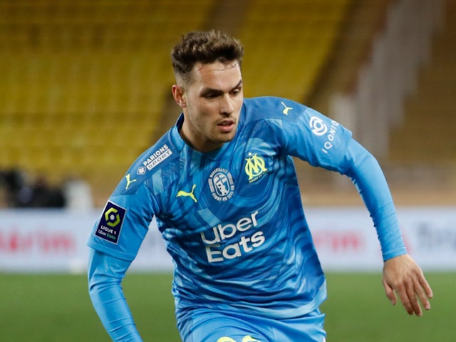 Pol Lirola in action for Marseille in March 2021
