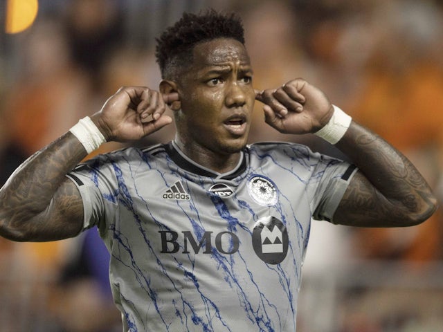 Romell Quioto celebrates scoring for Montreal on August 13, 2022