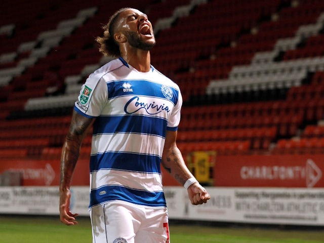 Tyler Roberts celebrating a goal for Queens Park Rangers on 9 August 2022