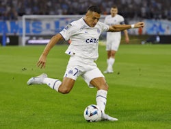 Alexis Sanchez in action for Marseille on August 20, 2022