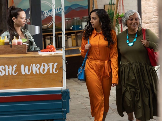 Juliet, Nadira and Misbah on Hollyoaks on August 22, 2022