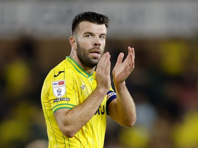 Grant Hanley in action for Norwich City on August 19, 2022