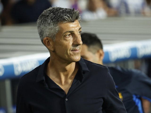 El técnico de la Real Sociedad, Imanol Alguacil, el 21 de agosto de 2022