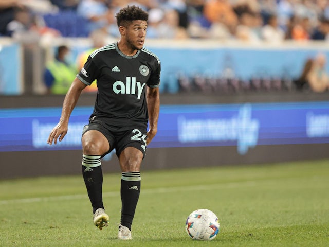 Jaylin Lindsey in action for Charlotte FC on August 17, 2022