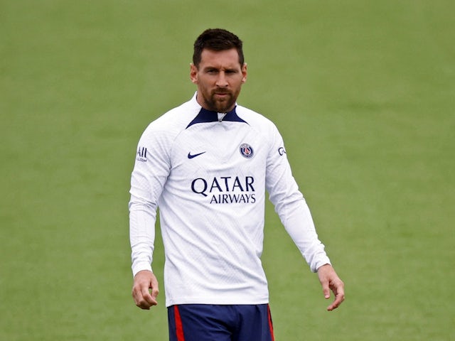Lionel Messi in PSG training on August 19, 2022