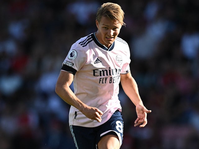 Martin Odegaard in action for Arsenal on August 20, 2022