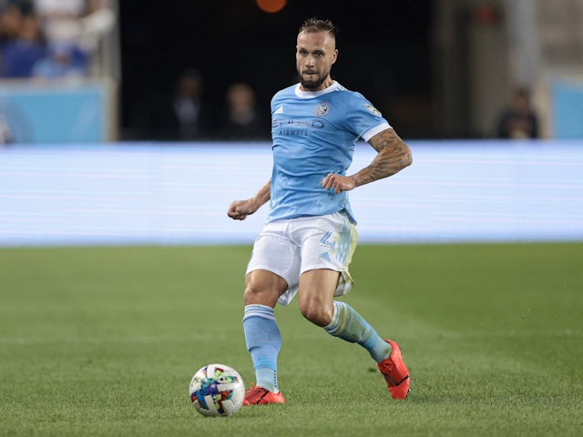 Maxime Chanot in action for New York City FC on August 17, 2022