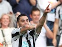 Miguel Almiron celebrates scoring for Newcastle United on August 21, 2022