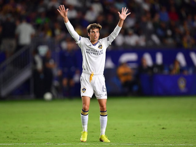 Riqui Puig in action for Los Angeles Galaxy on August 19, 2022