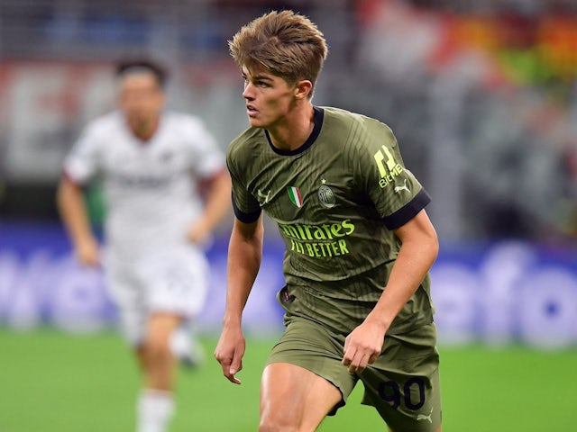 Charles De Ketelaere in action for AC Milan on August 27, 2022