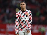 Manchester United's Cristiano Ronaldo during the warm-up on August 22, 2022
