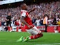 Gabriel celebrates scoring the winner for Arsenal on August 27, 2022