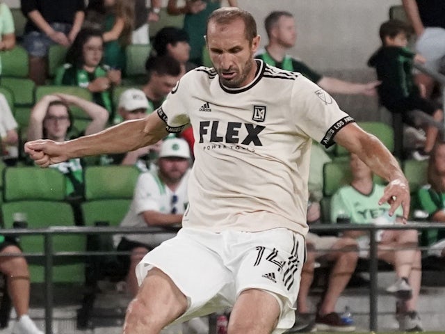 Georgio Chiellini in action for Los Angeles FC on August 26, 2022