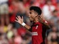 Luis Diaz celebrates scoring Liverpool's first on August 27, 2022