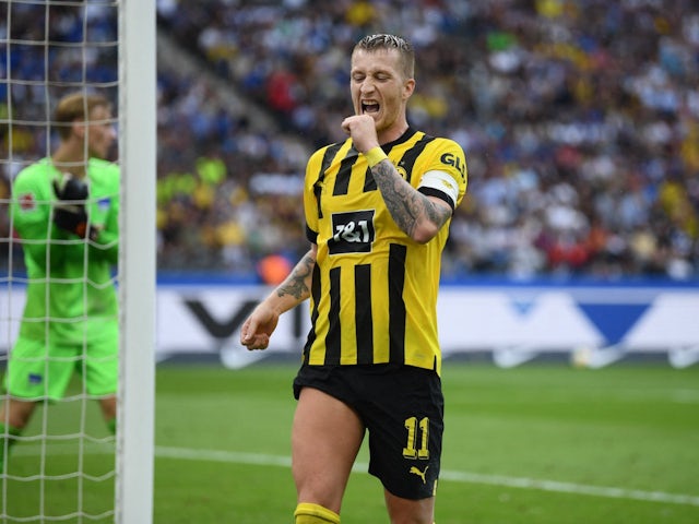 Marco Reus in action for Borussia Dortmund on August 27, 2022