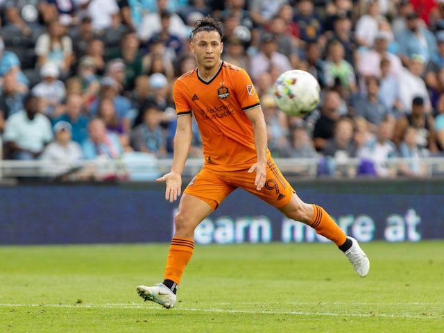Sebastian Ferreira in action for Houston Dynamo on August 27, 2022