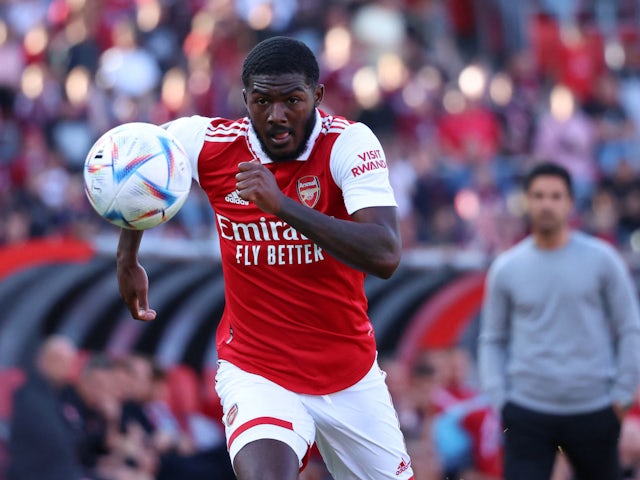 Arsenal's Ainsley Maitland-Niles in action in July 2022