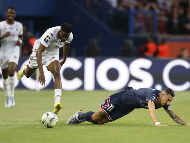 Boubacar Traore in action for Metz against Paris Saint-Germain in May 2022.