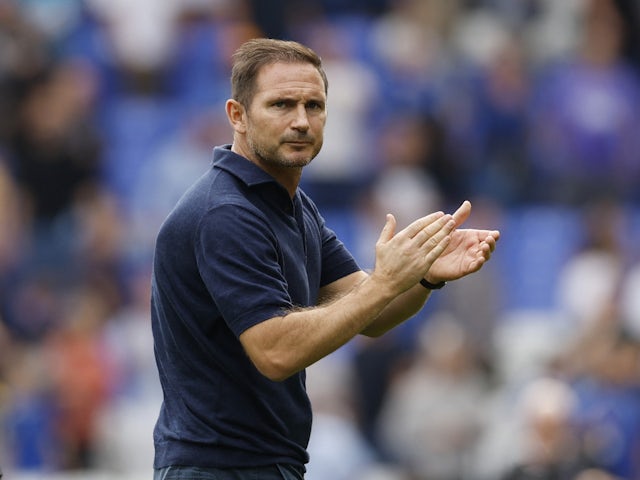 Everton boss Frank Lampard during the Premier League fixture with Liverpool on September 3, 2022.