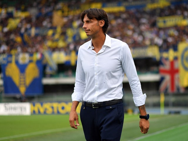Hellas Verona boss Gabriele Cioffi on August 28, 2022