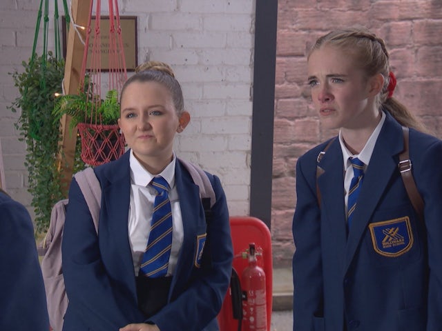 Leah and Ella on Hollyoaks on September 7, 2022