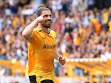 Ruben Neves celebrates scoring for Wolverhampton Wanderers on August 28, 2022
