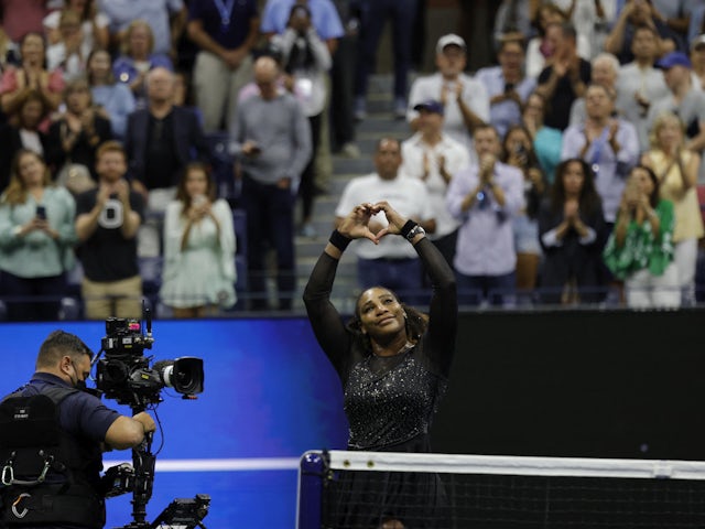 Serena Williams (USA) gestures to the crowd after her match against Ajla Tomljanovic (AUS) (not pictured) on day five of the 2022 U.S. Open tennis tournament at USTA Billie Jean King Tennis Center o September 3, 2022