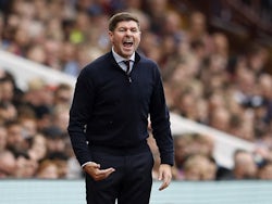 Aston Villa manager Steven Gerrard during the Premier League game with Manchester City on September 3, 2022.