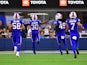 Buffalo Bills cornerback Dane Jackson (30) runs the ball in for touchdown after an interception in the second quarter against the Los Angeles Rams on September 8, 2022