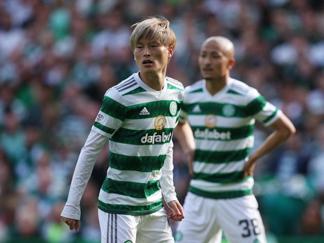 Kyogo Furuhashi of Celtic in action on July 31, 2022