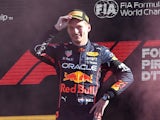 Max Verstappen celebrates winning the Italian GP on September 11, 2022