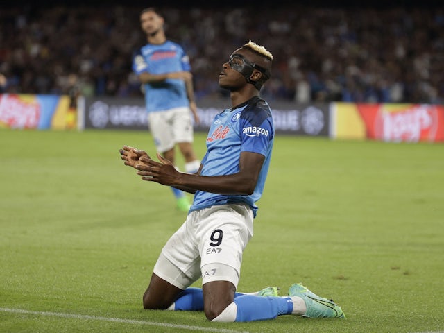 Victor Osimhen in action with Napoli on 7 September 2022