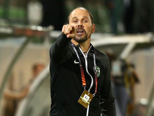 Ludogorets Razgrad coach Ante Simundza reacts on September 8, 2022